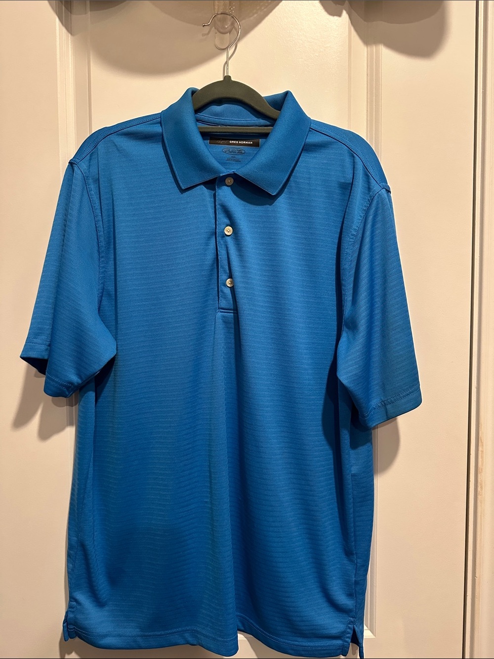 Greg Norman Collection Blue Short-Sleeve Performance Polo